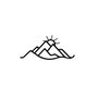 Wallity Mountain and Sun Escultura de pared